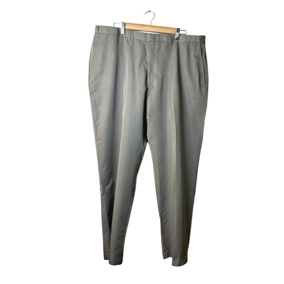 Other - Haggar Black Label Mens Dress Pants 40x30 Gray Flat Front Wrinkle Free